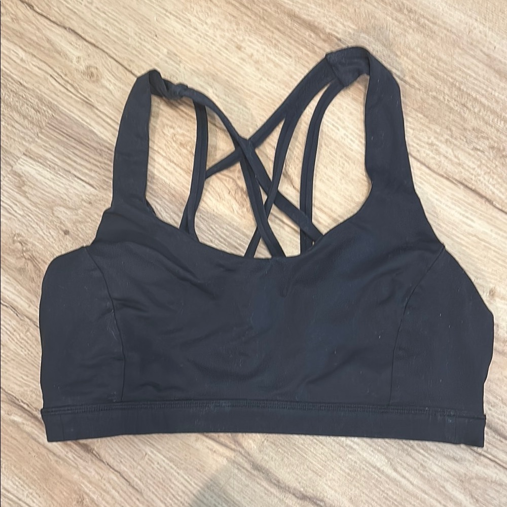 Lululemon Black Racerback Sports Bra with Criss-Cross Straps
